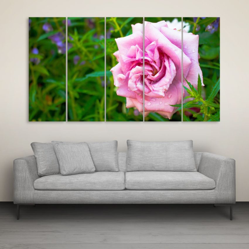 Multiple Frames Beautiful Flower Wall Painting for Living Room