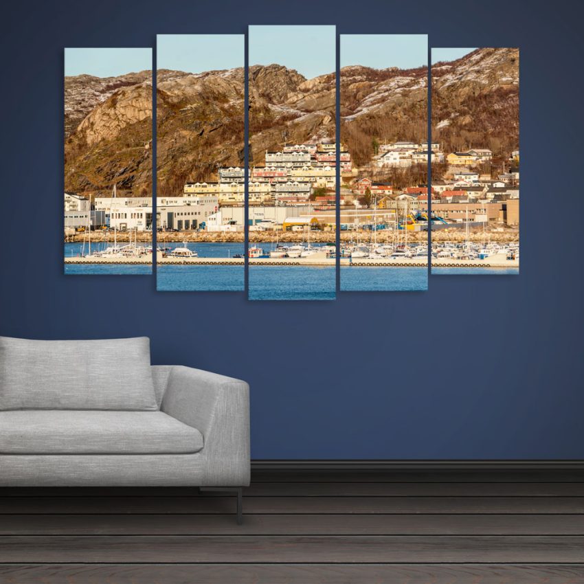 Multiple Frames Beautiful City Wall Painting for Living Room