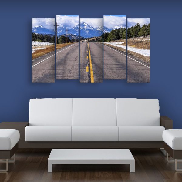 Multiple Frames Beautiful Road Wall Painting for Living Room