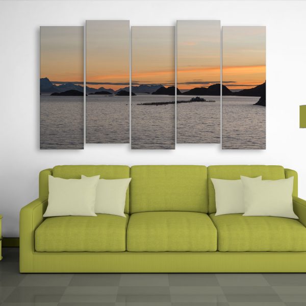 Multiple Frames Beautiful Sunset Wall Painting for Living Room