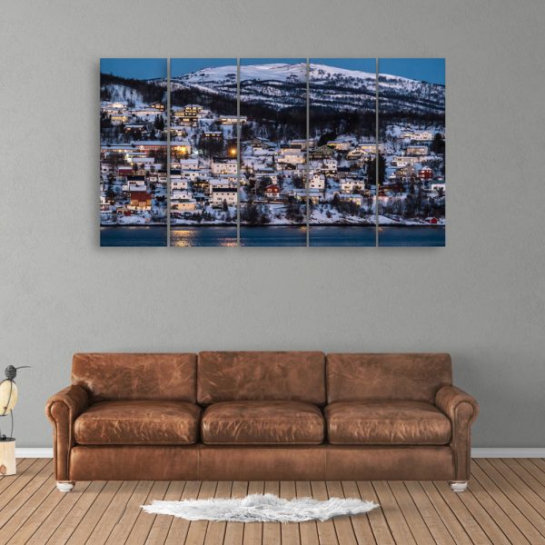 Multiple Frames Beautiful City Wall Painting for Living Room