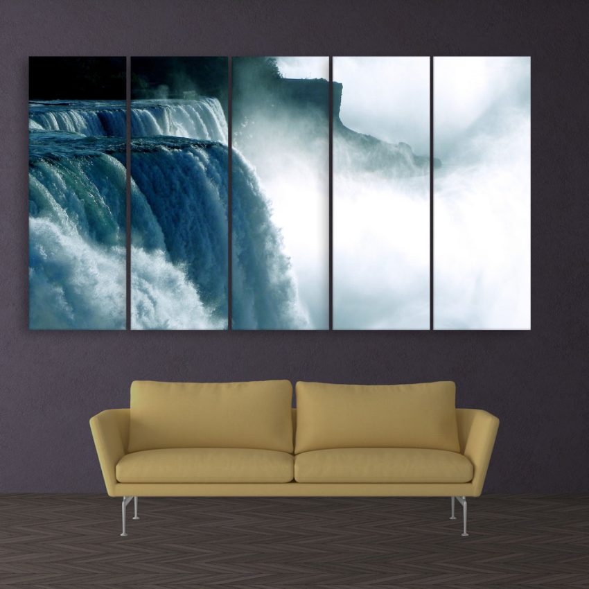 Multiple Frames Beautiful Waterfalls Wall Painting for Living Room