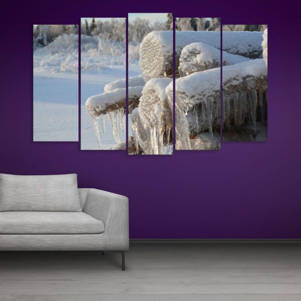 Multiple Frames Beautiful Snow Wall Painting for Living Room