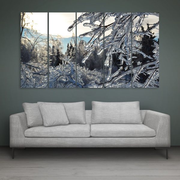 Multiple Frames Beautiful Winters Wall Painting for Living Room