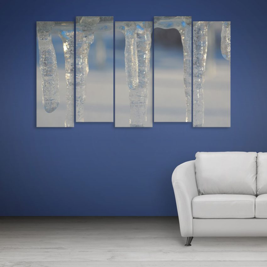 Multiple Frames Beautiful Winters Wall Painting for Living Room