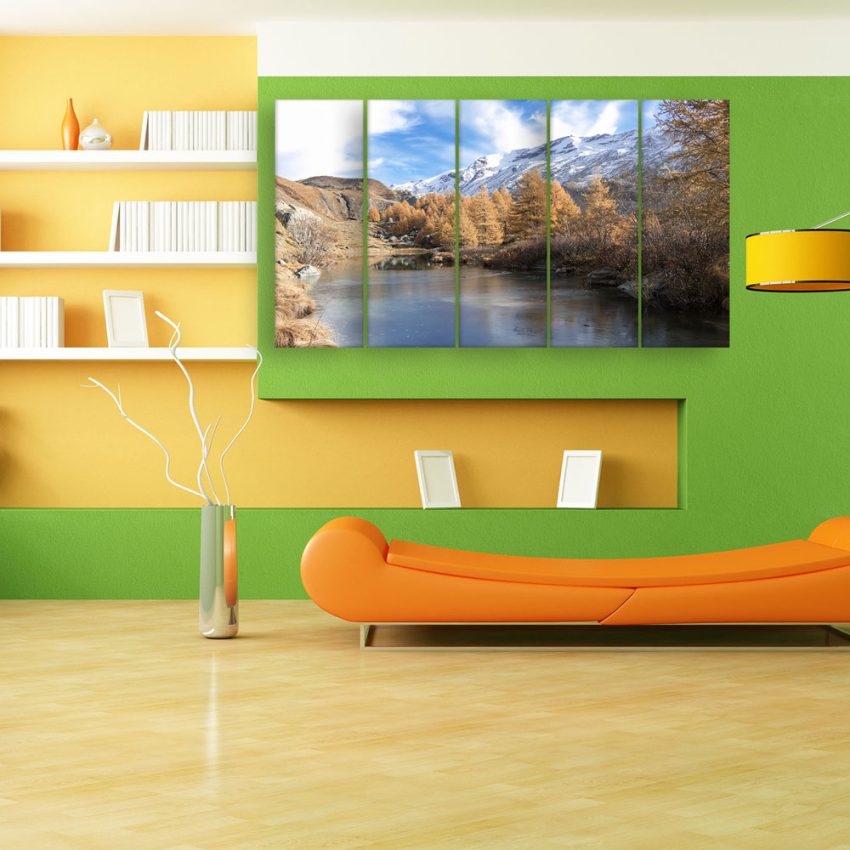 Multiple Frames Beautiful Nature Wall Painting for Living Room