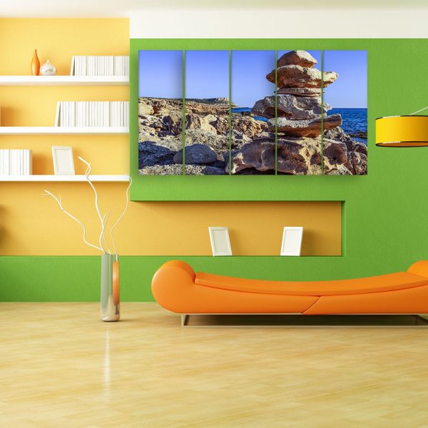 Multiple Frames Beautiful Beach Wall Painting for Living Room