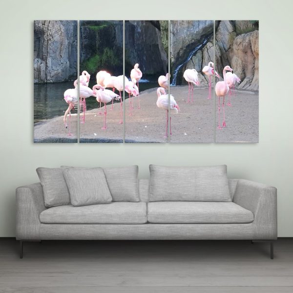 Multiple Frames Beautiful Birds Wall Painting for Living Room