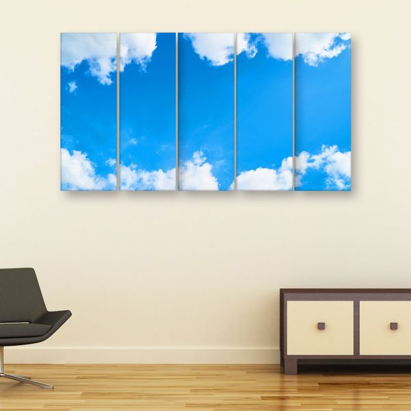 Multiple Frames Clouds Wall Painting for Living Room