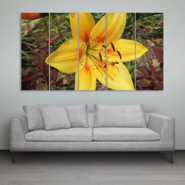 Multiple Frames Beautiful Flower Wall Painting for Living Room