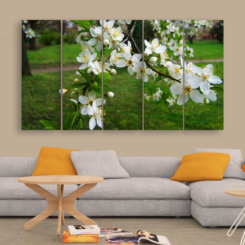 Multiple Frames Beautiful Flowers Wall Painting for Living Room