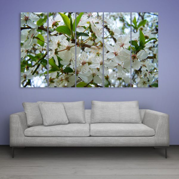 Multiple Frames Beautiful Flowers Wall Painting for Living Room