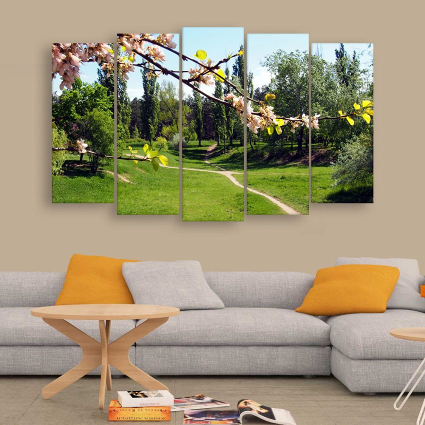 Multiple Frames Beautiful Garden Wall Painting for Living Room