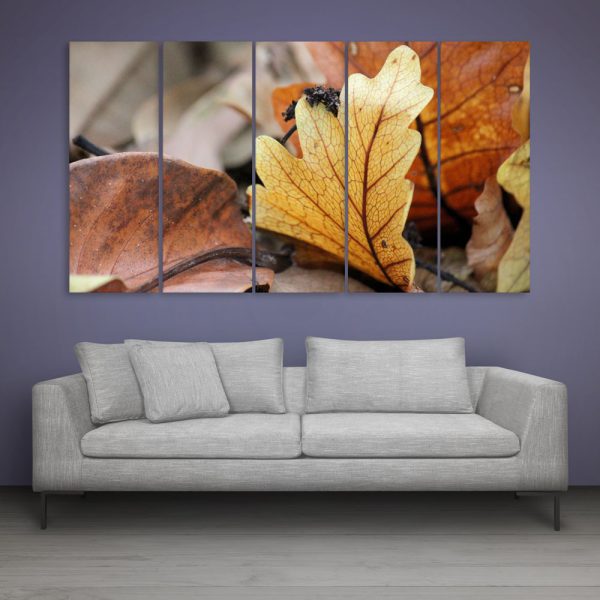 Multiple Frames Beautiful Leaf Wall Painting for Living Room