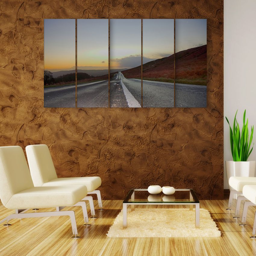 Multiple Frames Beautiful Road Wall Painting for Living Room