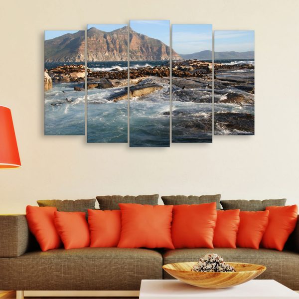 Multiple Frames Beautiful Ocean Wall Painting for Living Room