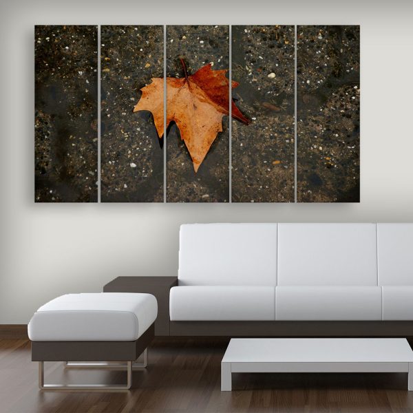 Multiple Frames Beautiful Leaf Wall Painting for Living Room