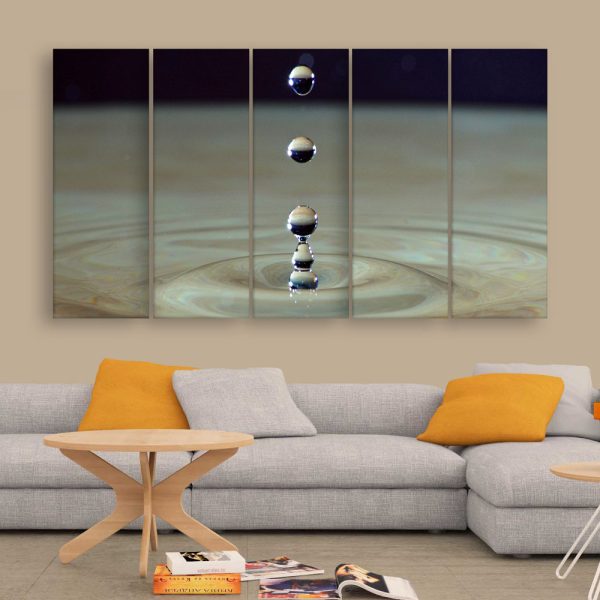 Multiple Frames Beautiful Water Droplets Wall Painting for Living Room