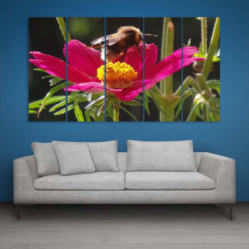 Multiple Frames Beautiful Flower Wall Painting for Living Room