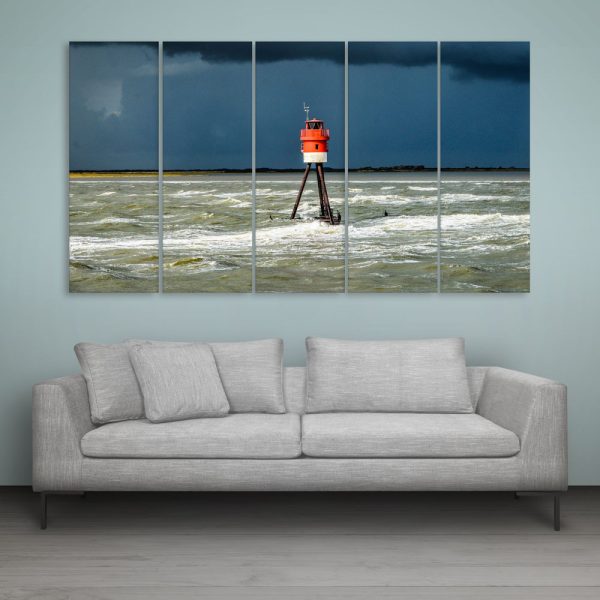 Multiple Frames Beautiful Sea Wall Painting for Living Room