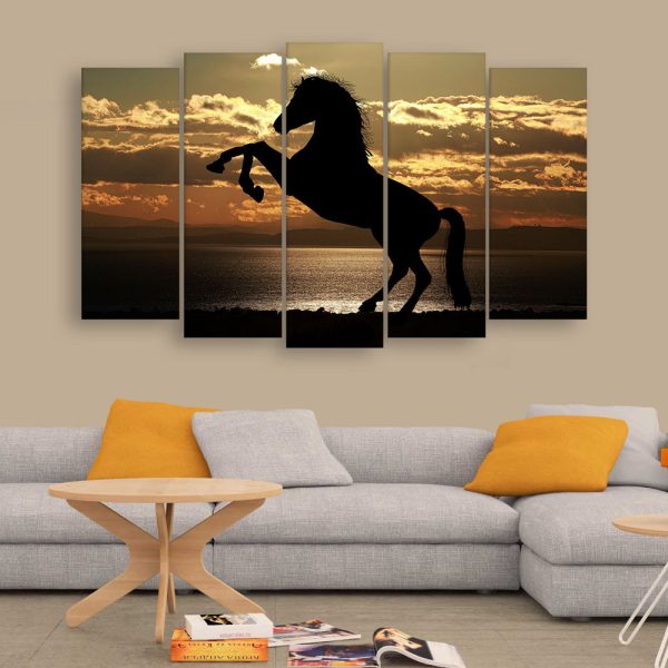 Multiple Frames Beautiful Horse Wall Painting for Living Room