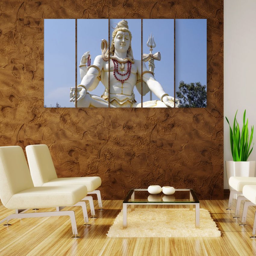 Multiple Frames Beautiful Lord Shiva Wall Painting for Living Room