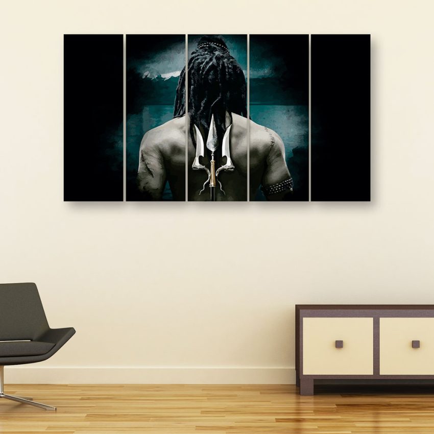 Multiple Frames Beautiful Lord Shiva Wall Painting for Living Room