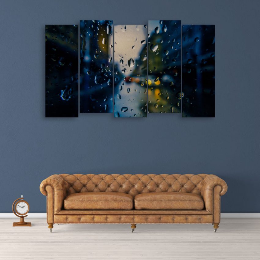 Multiple Frames Beautiful Water Drops Wall Painting for Living Room