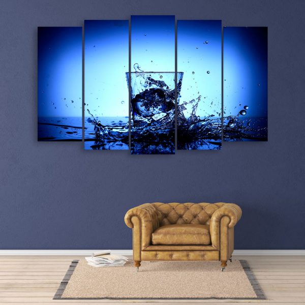 Multiple Frames Beautiful Glass Wall Painting for Living Room