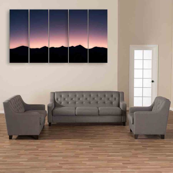 Multiple Frames Beautiful Sunset Wall Painting (150cm X 76cm)