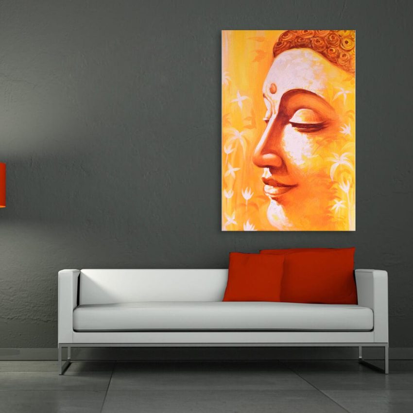 Canvas Painting - Beautiful Buddha Art Wall Painting for Living Room