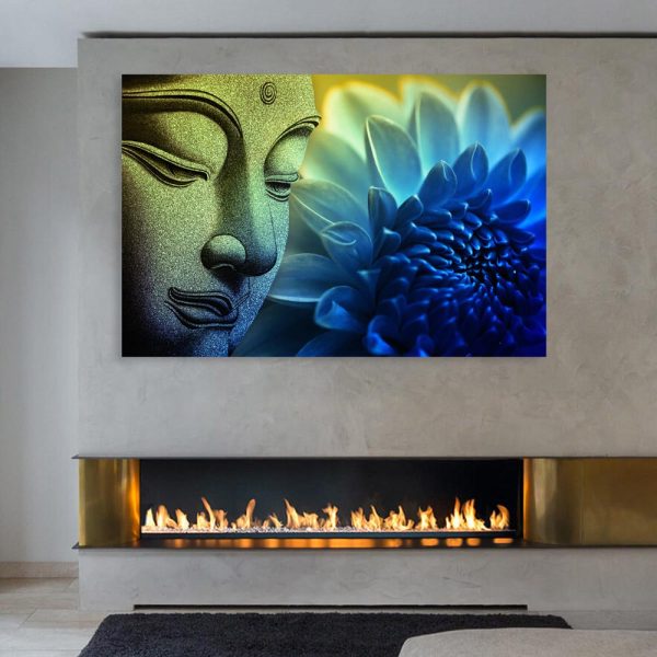 Canvas Painting - Beautiful Buddha Art Wall Painting for Living Room