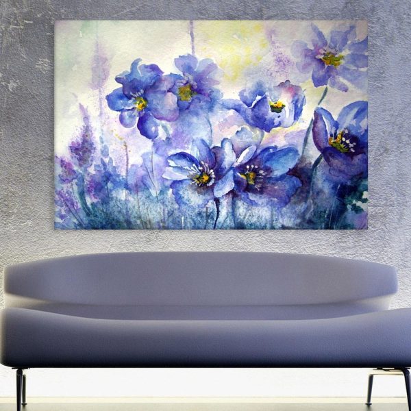 Canvas Painting - Beautiful Flowers Floral Art Wall Painting for Living Room