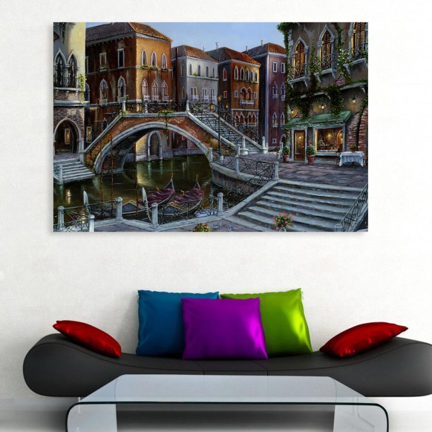 Canvas Painting - Beautiful City Landscape Art Wall Painting for Living Room