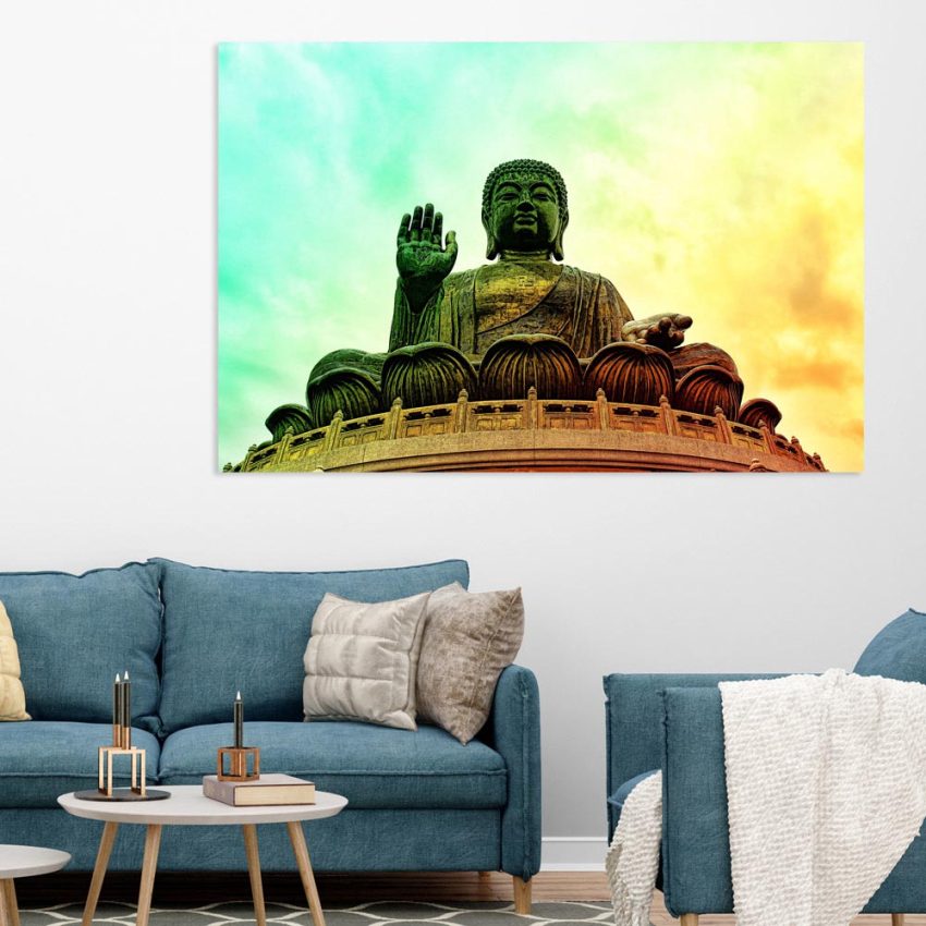 Canvas Painting - Beautiful Buddha Religious Art Wall Painting for Living Room