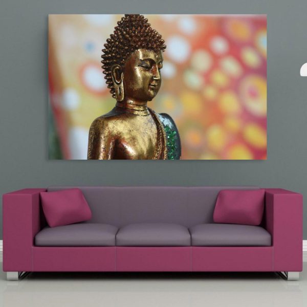 Canvas Painting - Beautiful Buddha Religious Art Wall Painting for Living Room