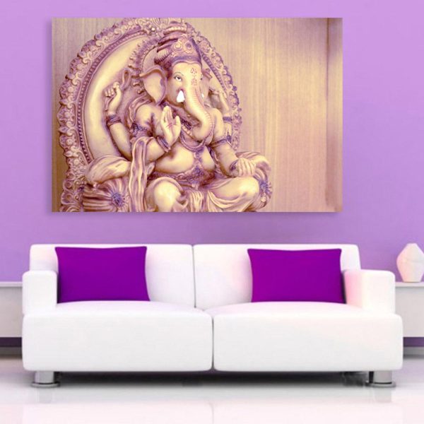 Canvas Painting - Beautiful Lord Ganesha Art Wall Painting for Living Room