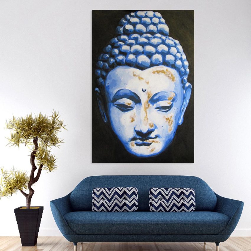 Canvas Painting - Beautiful Buddha Religious Art Wall Painting for Living Room