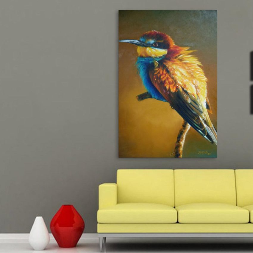 Canvas Painting - Beautiful Bird Art Wall Painting for Living Room