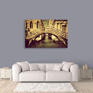 Canvas Painting - Beautiful Vintage Venice Italy Art Wall Painting for Living Room