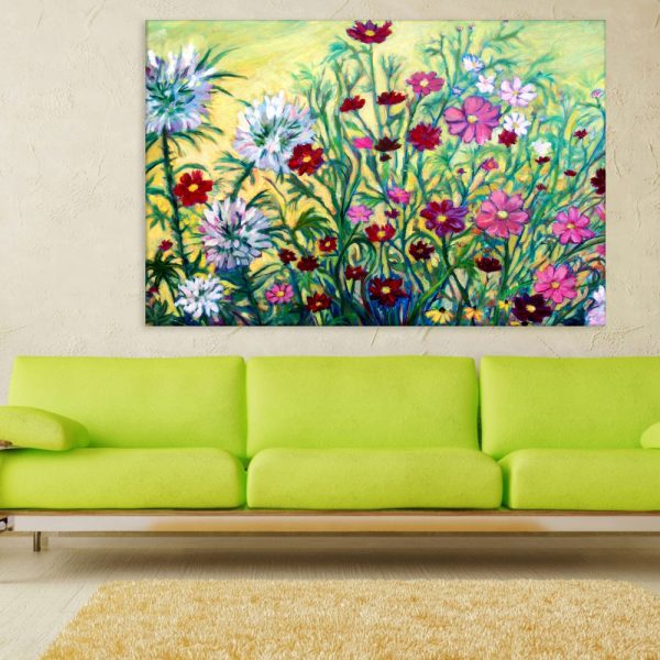 Canvas Painting - Beautiful Flower Floral Art Wall Painting for Living Room