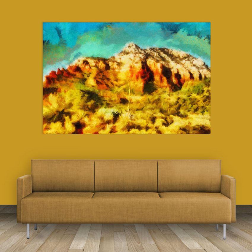 Canvas Painting - Beautiful Mountain Nature Art Wall Painting for Living Room