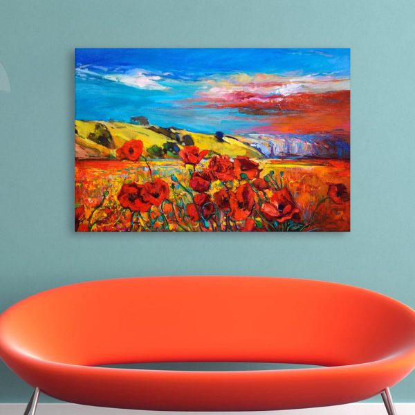 Canvas Painting - Beautiful Flowers Floral Art Wall Painting for Living Room