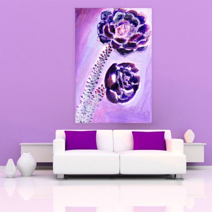 Canvas Painting - Beautiful Flower Floral Art Wall Painting for Living Room