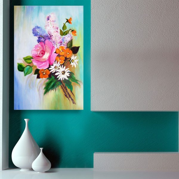 Canvas Painting - Beautiful Flower Floral Art Wall Painting for Living Room