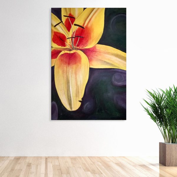 Canvas Painting - Beautiful Flower Floral Art Wall Painting for Living Room