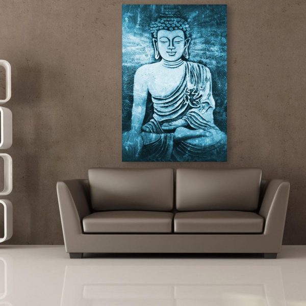 Canvas Painting - Beautiful Buddha Art Wall Painting for Living Room