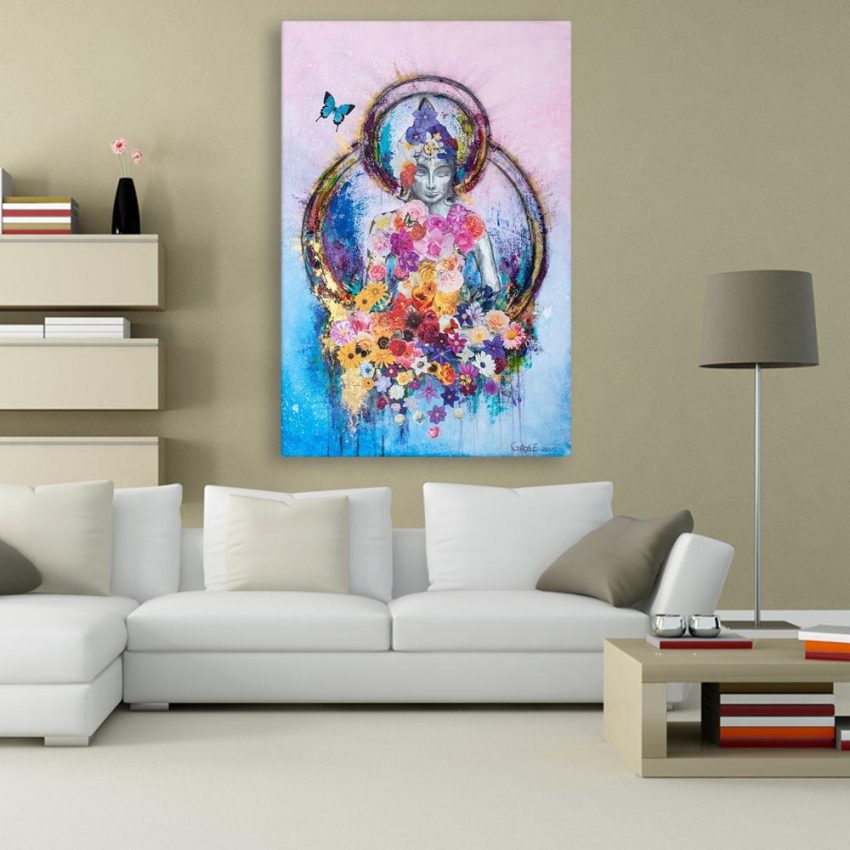 Canvas Painting - Beautiful Buddha Art Wall Painting for Living Room