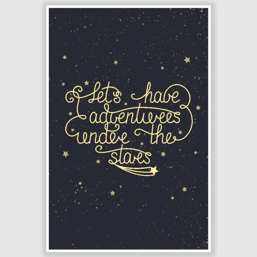 Lets Have Adventure Inspirational Poster (12 x 18 inch)