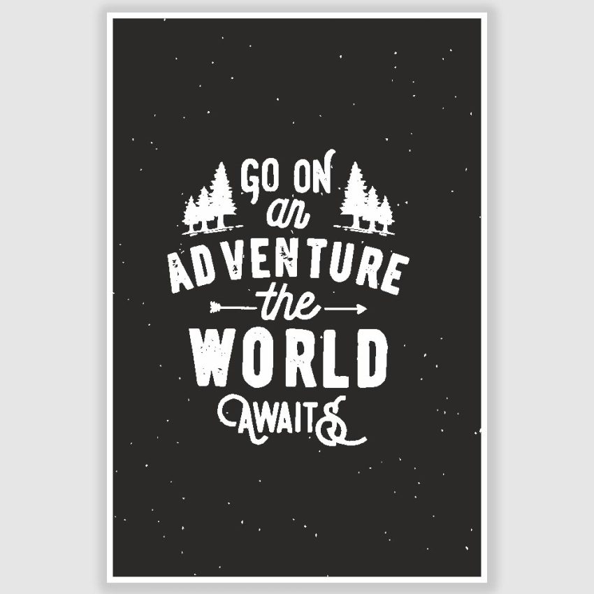 Go On Adventure Inspirational Poster (12 x 18 inch)